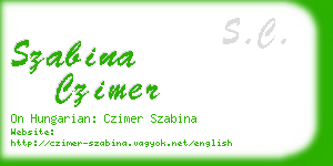 szabina czimer business card